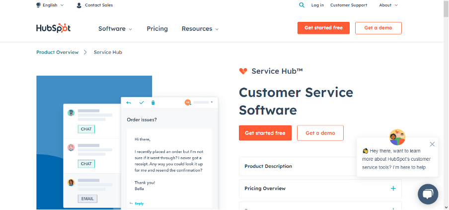 HubSpot Service Hub customer service solution